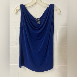 Chic Women's Blue Draped Top